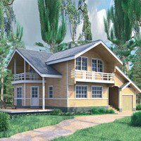 Проект коттеджа 10-03 — дерево, 167 м²