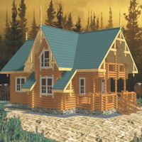 Проект коттеджа 10-06 — дерево, 122.29 м²