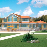 Проект коттеджа 10-08 — дерево, 221.4 м²
