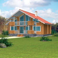 Проект коттеджа 10-09 — дерево, 175.3 м²