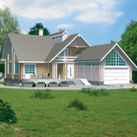 Проект коттеджа 10-10 — дерево, 261.5 м²