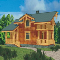 Проект коттеджа 10-15 — дерево, 72.2 м²