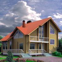 Проект коттеджа 10-34 — дерево, 242 м²
