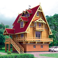 Проект коттеджа 10-40 — дерево, 142.1 м²