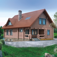 Проект коттеджа 10-42 — дерево, 192.1 м²