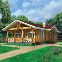 Проект коттеджа 10-45 — дерево, 69.4 м²