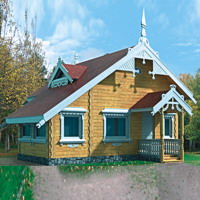 Проект коттеджа 10-63 — дерево, 57.1 м²