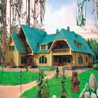 Проект коттеджа 10-69 — дерево, 653.5 м²
