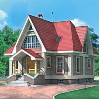 Проект коттеджа 10-72 — дерево, 196.2 м²