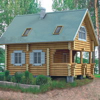 Проект коттеджа 10-77 — дерево, 64.4 м²
