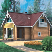 Проект коттеджа 10-80 — дерево, 84 м²