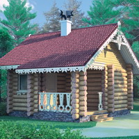 Проект коттеджа 10-83 — дерево, 21.6 м²