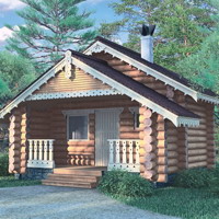 Проект коттеджа 10-84 — дерево, 23.4 м²