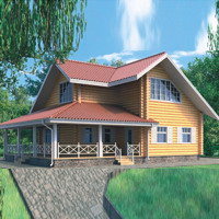 Проект коттеджа 10-91 — дерево, 164 м²