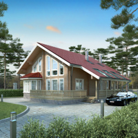 Проект коттеджа 11-03 — дерево, 184.9 м²