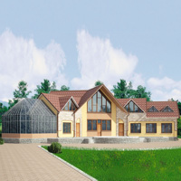 Проект коттеджа 11-26 — дерево, 534.4 м²