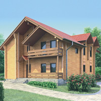 Проект коттеджа 11-27 — дерево, 195.3 м²