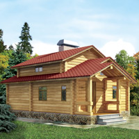 Проект коттеджа 11-29 — дерево, 58.39 м²