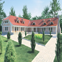 Проект коттеджа 11-30 — дерево, 411 м²