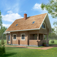 Проект коттеджа 11-34 — дерево, 87.1 м²