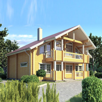 Проект коттеджа 11-62 — дерево, 227.6 м²