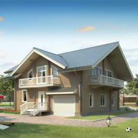 Проект коттеджа 11-65 — дерево, 257.4 м²