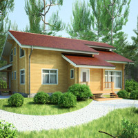 Проект коттеджа 11-77 — дерево, 174.8 м²