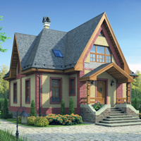 Проект коттеджа 12-16 — дерево, 157.48 м²