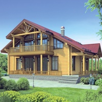 Проект коттеджа 12-18 — дерево, 170.9 м²