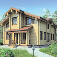 Проект коттеджа 12-34 — дерево, 188 м²