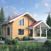 Проект коттеджа 12-36 — дерево, 90.1 м²