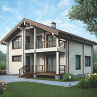 Проект коттеджа 12-39 — дерево, 170 м²