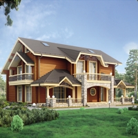 Проект коттеджа 12-47 — дерево, 479 м²