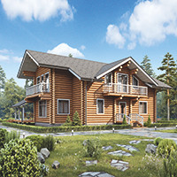Проект коттеджа 12-56 — дерево, 222.8 м²