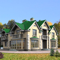 Проект коттеджа 30-24 — кирпич, 398.3 м²