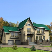 Проект коттеджа 30-52 — кирпич, 377.3 м²