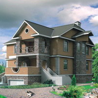 Проект коттеджа 31-00 — кирпич, 301.8 м²