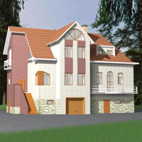 Проект коттеджа 31-03 — кирпич, 268.3 м²