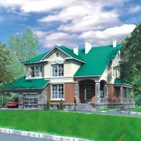 Проект коттеджа 31-15 — кирпич, 382.6 м²