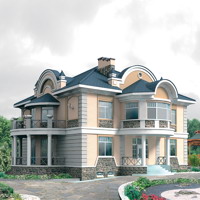 Проект коттеджа 31-24 — кирпич, 422.2 м²