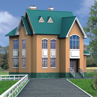 Проект коттеджа 31-64 — кирпич, 129.6 м²