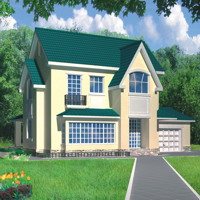 Проект коттеджа 31-76 — кирпич, 189.3 м²