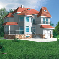 Проект коттеджа 31-81 — кирпич, 294.8 м²