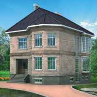 Проект коттеджа 31-83 — кирпич, 251.4 м²