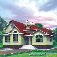 Проект коттеджа 31-86 — кирпич, 127.1 м²
