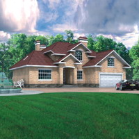 Проект коттеджа 31-88 — кирпич, 239.3 м²