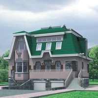 Проект коттеджа 32-07 — кирпич, 280 м²