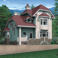 Проект коттеджа 32-70 — кирпич, 165.1 м²