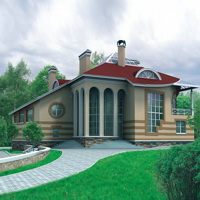 Проект коттеджа 32-71 — кирпич, 418 м²