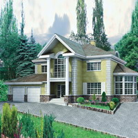 Проект коттеджа 33-11 — кирпич, 318.4 м²